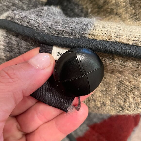 Etoile Isabel Marant Striped Wool Peacoat Boho - Picture 4 of 4